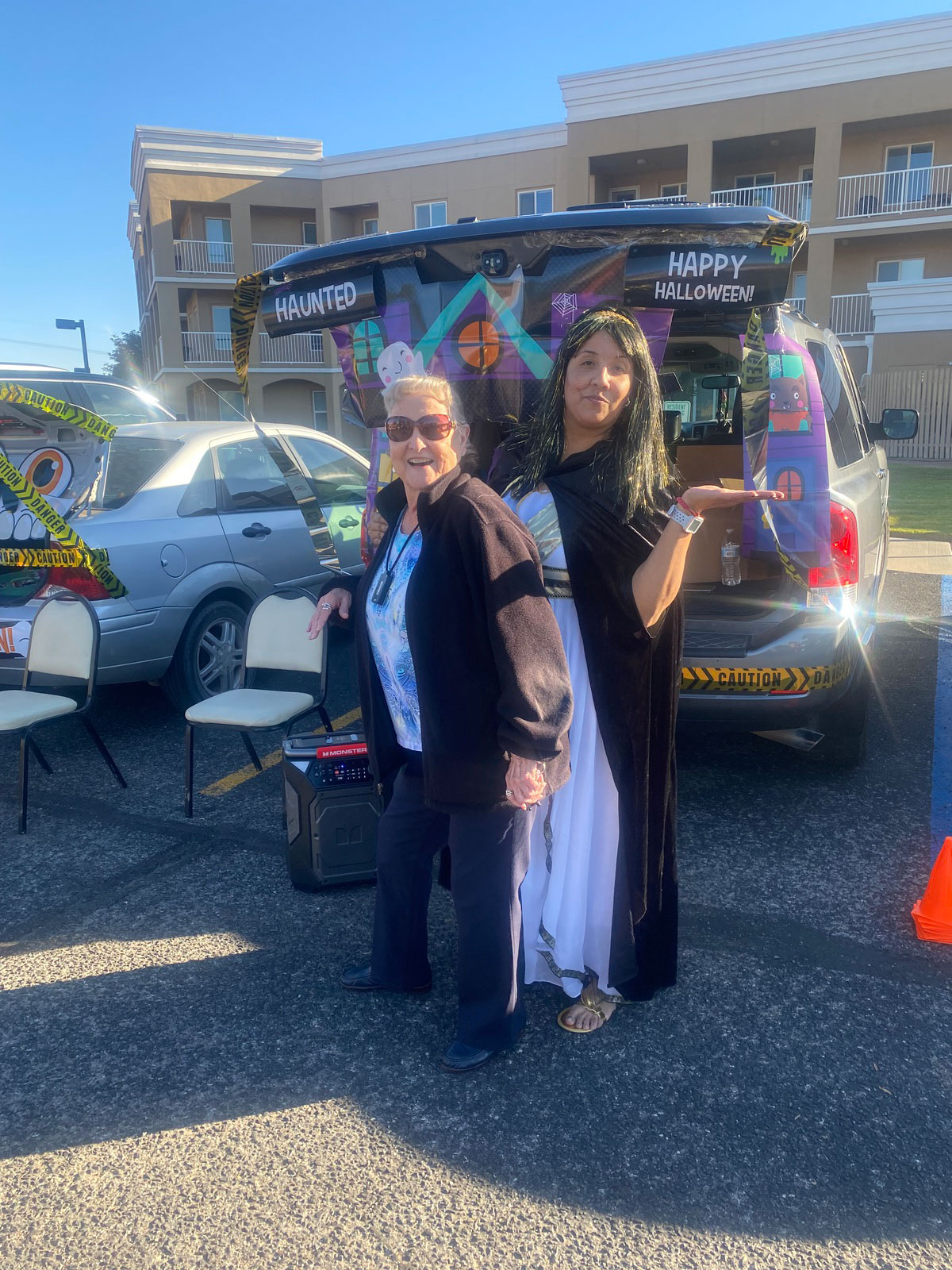Resident and guest at Trunk or Treat Las Cruces
